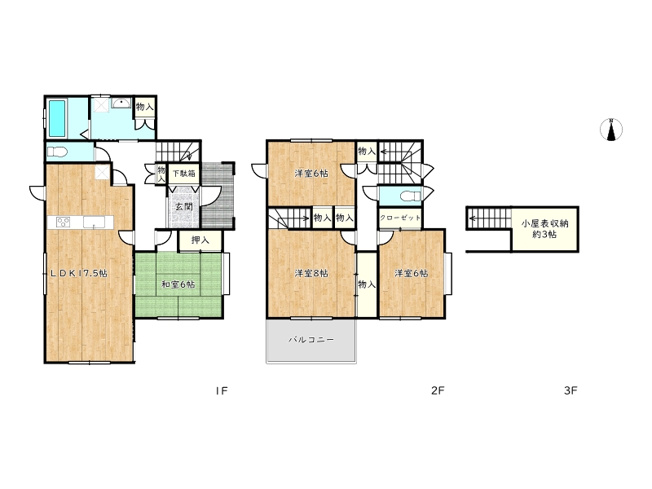【間取り】 | 姫路市大津区大津町3丁目／中古戸建