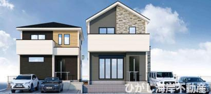 茅ヶ崎市南湖６丁目　新築戸建　全２棟の外観パース|イメージパスですので実際のものと多少異なります
