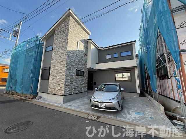 茅ヶ崎市矢畑　新築戸建　全５棟の前面道路含む現地写真|現地外観