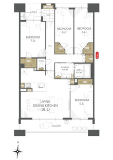 【間取り】エステ・シティ船橋五番館 