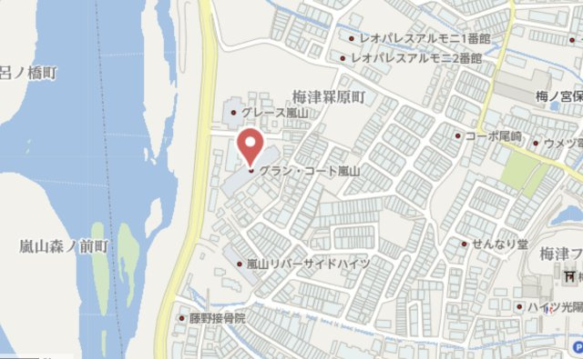 グラン・コート嵐山　3階の地図