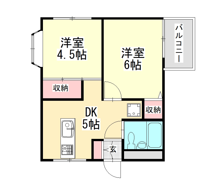 橋本市野の賃貸マンションの間取り