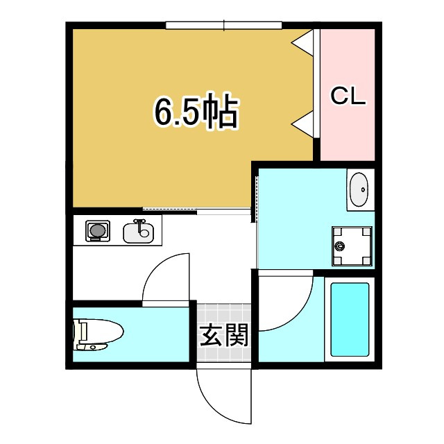 阿南市富岡町あ石のアパートの間取り