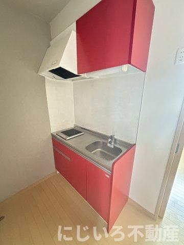 阿南市富岡町あ石のアパートのキッチン