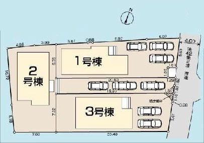 【区画図】 | 川越市寺尾第4期　全3棟　1号棟 | 1号棟