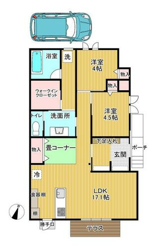高宮２丁目　中古一戸建ての間取り|間取り図はいかがですか？ご希望を叶える間取りですか？リビングの広さは？水回りの位置は？カウンターキッチン？など色々な情報が集約されています。弊社ではリフォームなどのご相談も承っております。