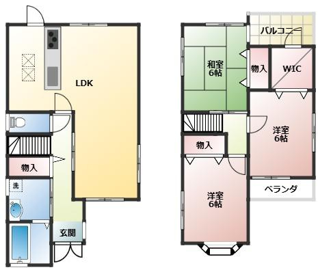 【間取り】 | 宇治市伊勢田町中荒　中古戸建　リフォーム済