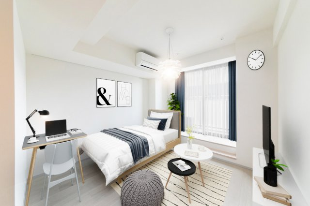 プラウドフラット西早稲田の洋室|CGで家具等を加工ており、家具付き物件ではありません。