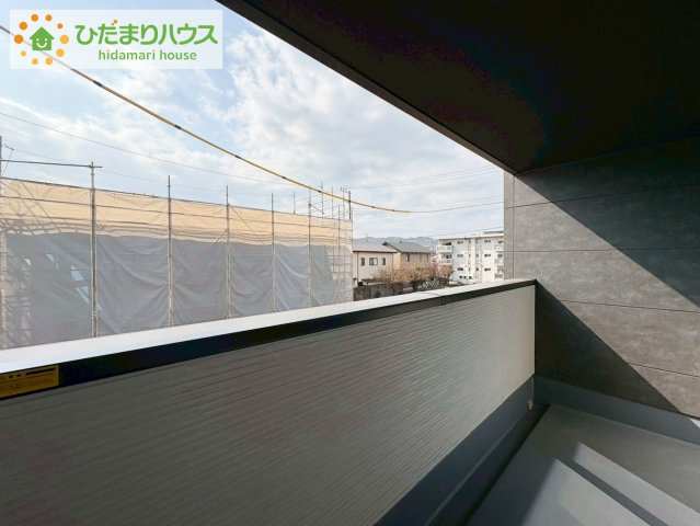 日立市東金沢町9期　新築戸建　1号棟のバルコニー|広々としたバルコニー。お洗濯物もぜーんぶ干せちゃいます！！
