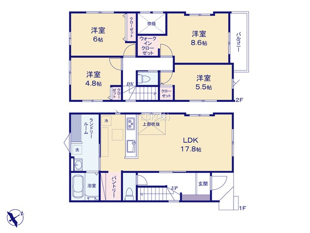 【間取り】 | 新築戸建／ふじみ野市西２丁目（全１棟）