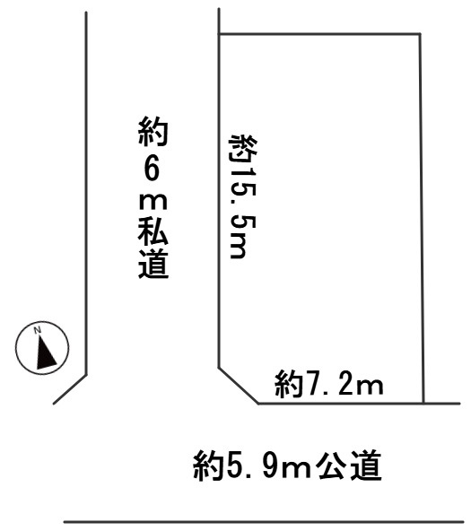 ６６２７７　岐阜市上尻毛八幡土地の区画図