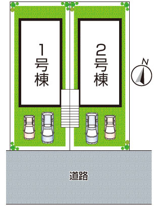 神戸市須磨区竜が台　第2期　新築一戸建ての区画図|全2区画
