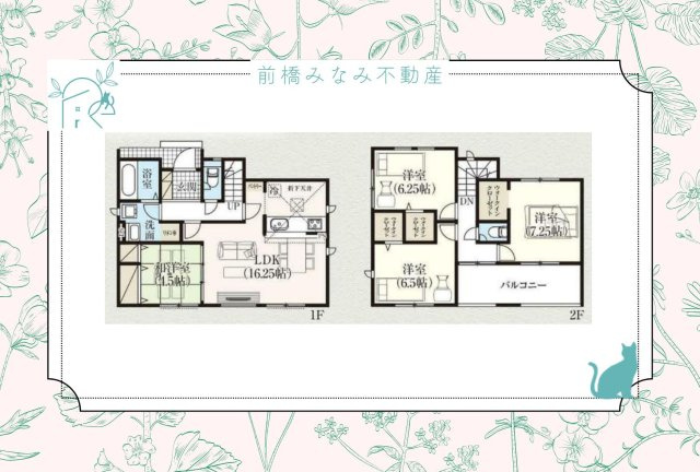 前橋市箱田町2期　２号棟(全３棟)　グラファーレ　新築建売分譲の区画図