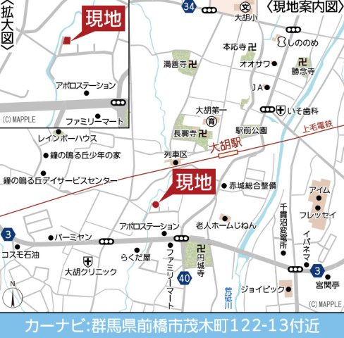 前橋市茂木町第4　限定1棟　クレイドルガーデン　新築建売の地図