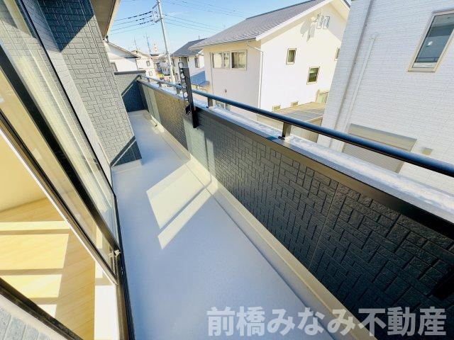 前橋市後家町　３号棟(全３棟)　ブルーミングガーデン　新築建売分譲のバルコニー