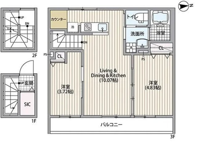 ミハス東新宿Ⅱの間取り