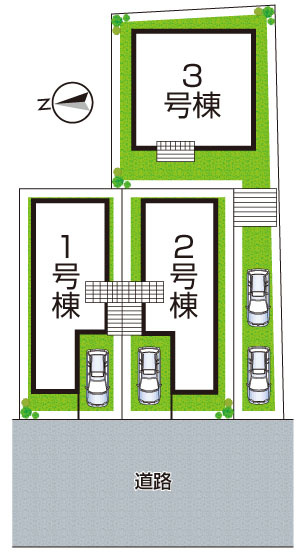 明石市太寺天王町　第1期　新築一戸建ての区画図|全3区画