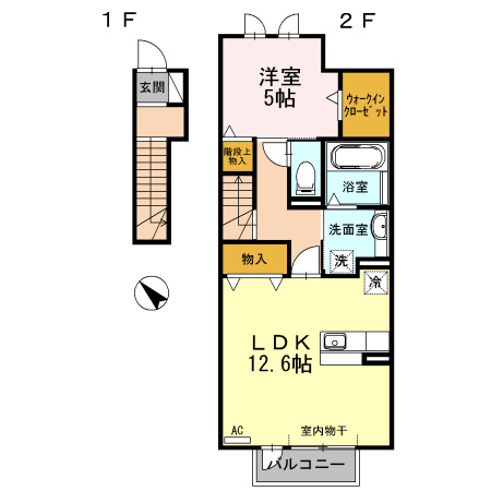 ファミールＴｅｔｔｏ(ﾌｧﾐｰﾙﾃｯﾄ)　　刈谷市近郊の賃貸ならクラスホーム刈谷店の間取り