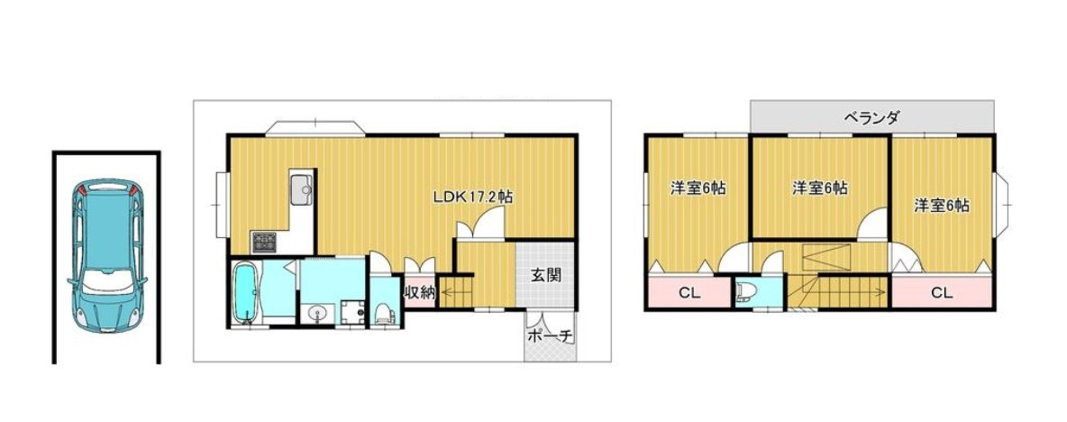 香里園東之町　中古一戸建ての間取り|間取り図はいかがですか？ご希望を叶える間取りですか？リビングの広さは？水回りの位置は？カウンターキッチン？など色々な情報が集約されています。弊社ではリフォームなどのご相談も承っております。