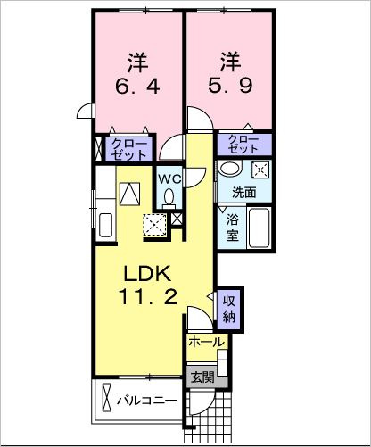 ウエストフィール伍号館の間取り