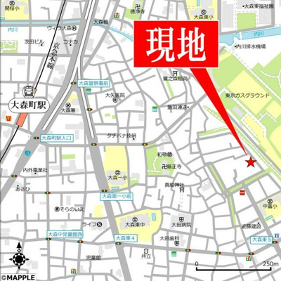 【地図】 | 大森東３丁目貸家