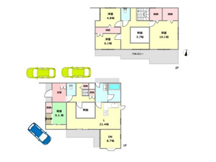 芦屋市高浜町中古戸建の間取り