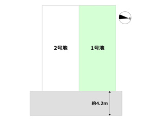 西宮市宝生ヶ丘1丁目建築条件付き売り土地の区画図