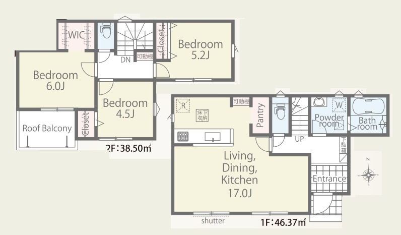 所沢市下安松・全1棟　新築一戸建　～LDK17帖～