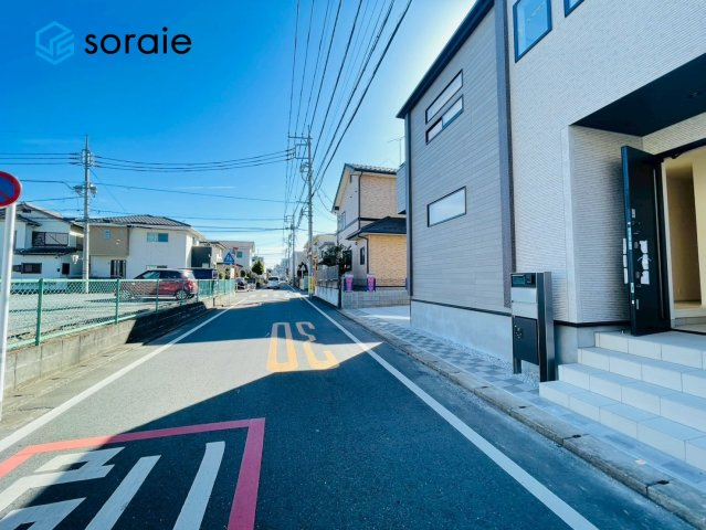 狭山市狭山台4丁目　新築戸建　の前面道路含む現地写真|1月31日撮影