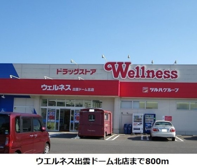 【周辺】 | エアリーハウス | ウエルネス出雲ドーム北店まで800m
