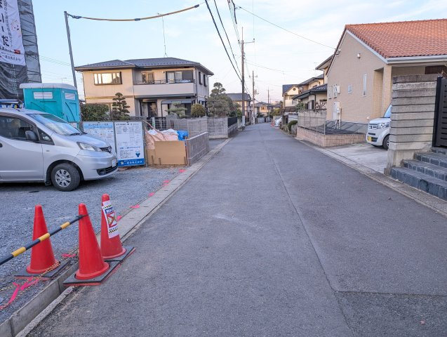 水戸市河和田町　4期の前面道路含む現地写真|前面道路含む現地写真です