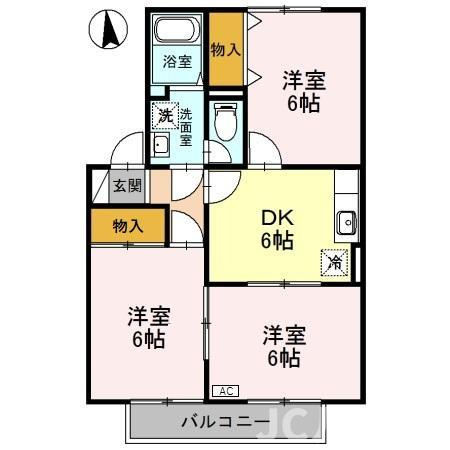 シャンド・フルール Aの間取り