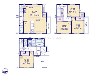 【間取り】 | 名古屋市昭和区長戸町６丁目1-22『仲介料無料』新築戸建て