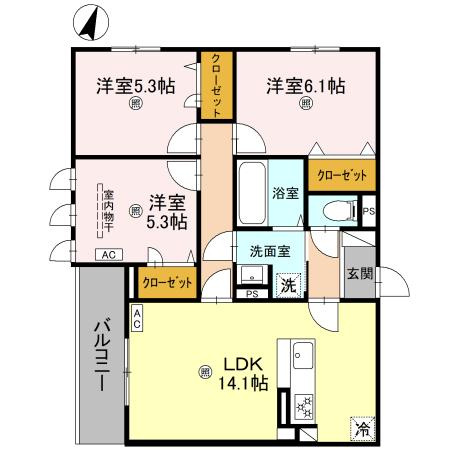 La　Maison高羽町の間取り