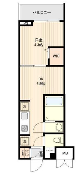 ウィルテラス用賀　ネット０　宅配BOX　ペット相談　角部屋の間取り