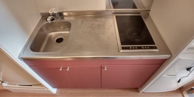 【キッチン】 | レオパレス晴屋Ⅱ | きれいなキッチンです