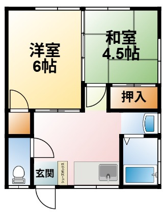 松葉コーポの間取り