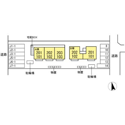 【区画図】 | セジュール御山 Ｂ