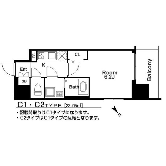 エスリード本町靱公園レジデンスの間取り