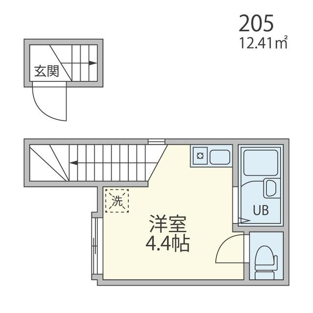ロフト約２．５帖、角部屋