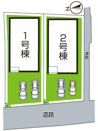 宇治市伊勢田町毛語　第1期　新築一戸建ての区画図|全２区画