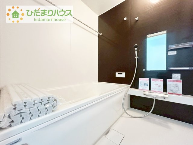【浴室】 | 土浦市真鍋9期　新築戸建 | 今日も１日お疲れでした。広いお風呂で疲れを癒してください、、、♡