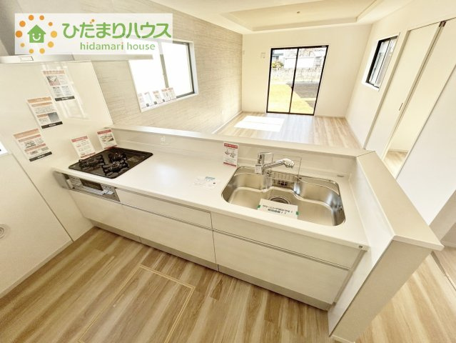 【キッチン】 | 土浦市真鍋9期　新築戸建 | 家族と会話しながら料理できるオープンカウンター♪