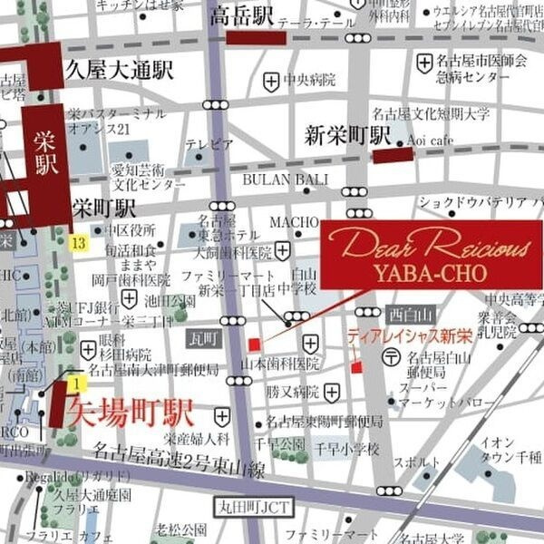 ディアレイシャス矢場町の地図