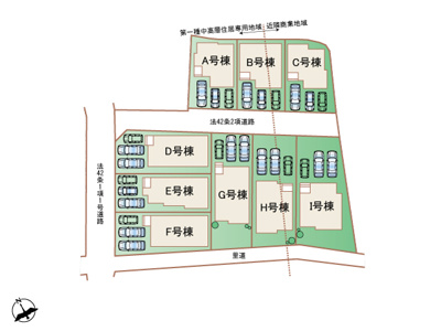 【区画図】 | 与那原町与那原（全9棟）A号棟 | A号棟　