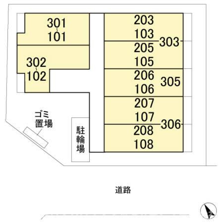 ポム・アールの区画図