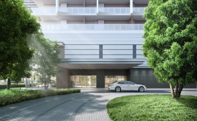 エントランスホール（外）完成予想CG図