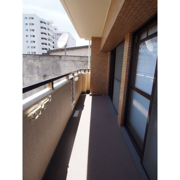 熊本市中央区上鍛冶屋町の賃貸マンションのバルコニー