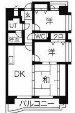 熊本市中央区上鍛冶屋町の賃貸マンションの間取り