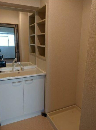 熊本市中央区上鍛冶屋町の賃貸マンションの独立洗面台
